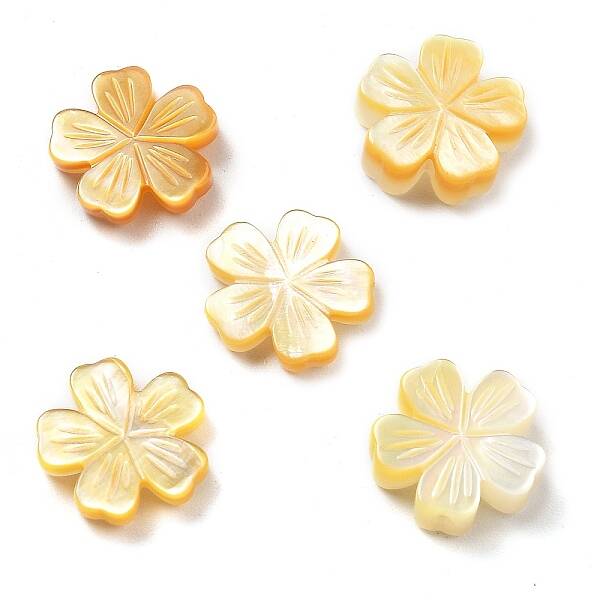 Natural Yellow Shell Carved Beads
