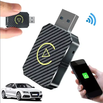 2 in 1 Wireless Apple CarPlay Adapter, for both Apple and Android,converts wired to wireless, suitable for factory wired CarP...