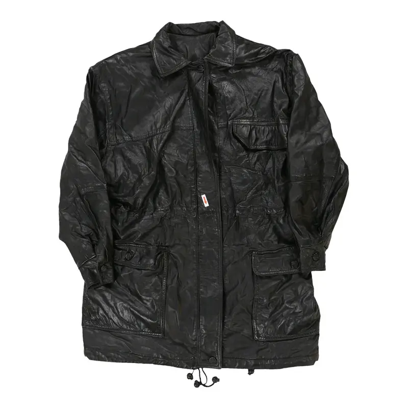 Bianca Leather Jacket - Large Black Leather