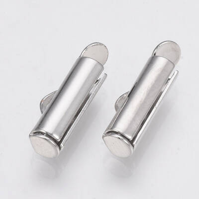 Brass Slide On End Clasp Tubes