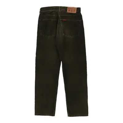 Cotton Belt Cord Trousers - 28W 29L Khaki Cotton