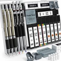 back to school sale!!!FourCandies 25PCS Art Mechanical Pencil Set, 3PCS Metal Artist Lead Pencil 0.5, 0.7, 0.9 mm & 3PCS 2mm ...