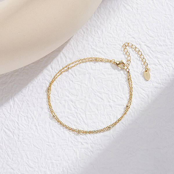 925 Sterling Silver Multi-strand Bracelets for Woman