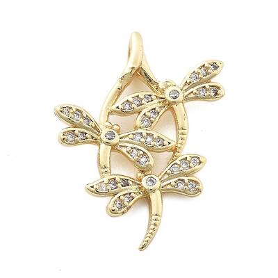 Brass Micro Pave Cubic Zirconia Pendants
