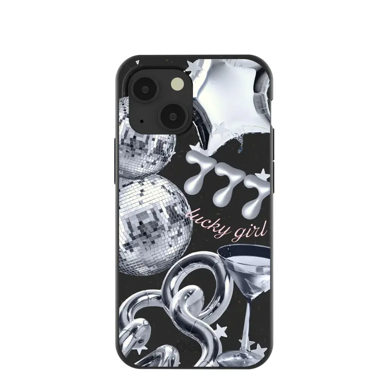 Black Cosmic Luck iPhone 13 Mini Case