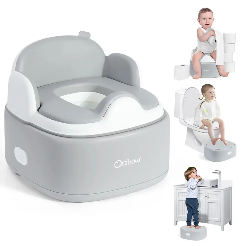 Orzbow 3-in-1 Potty Training Toilet, Detachable Toddler Potty,As Toilet Seat, Chair, Step Stool for Boys & Girls 18+ Months, ...
