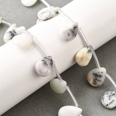Natural White African Opal Beads Strands