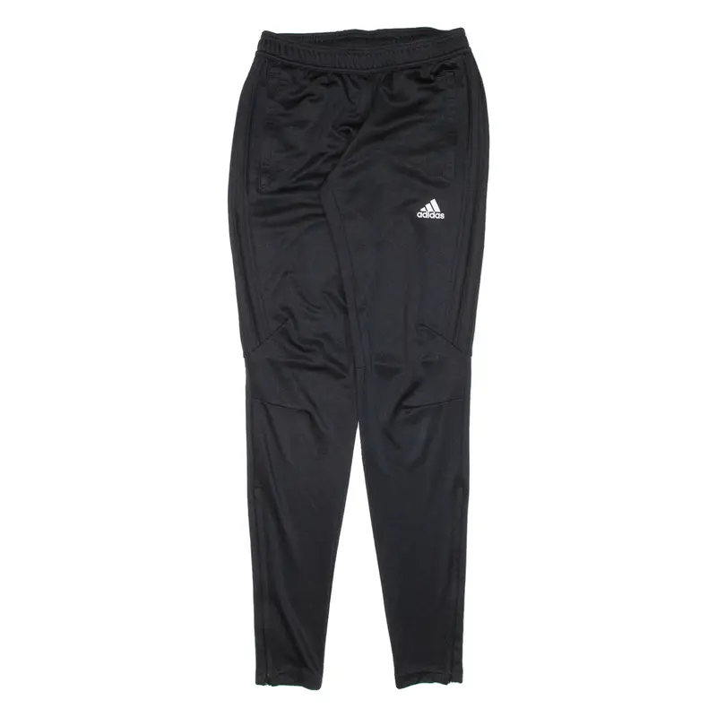 ADIDAS Womens Track Pants Black Tapered XS W24 L31