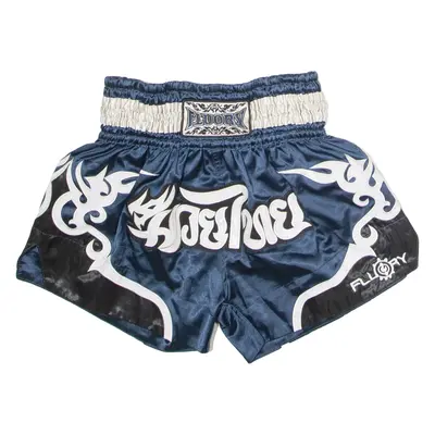FLUORY Martial Arts Mens Sports Shorts Blue Crazy Pattern XL W26