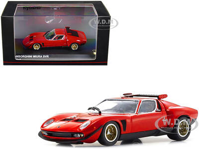 Lamborghini Miura SVR Red with Black Accents and Gold Wheels 1/43 Diecast Model Car by Kyosho