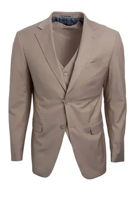 Mens Stacy Adams Suit - Stacy Adams Suit Men's Two Button Vested Basic Suit in Tan
