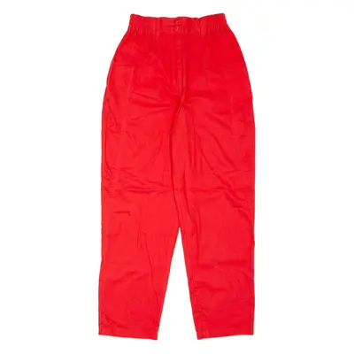 C.V Womens Trousers Red Regular Mom 90s W24 L28