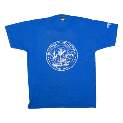 SCREENSTARS Palmyra Bicentennial Wayne County T-Shirt Blue 90s Short Sleeve Mens XL