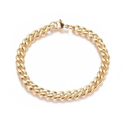 Unisex 304 Stainless Steel Curb Chain/Twisted Chain Bracelets