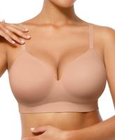 FeelinGirl Wireless Push Up Bra for Women, Seamless Comfort Bralettes No Underwire Supportive Full Coverage Everyday Bras Wom...