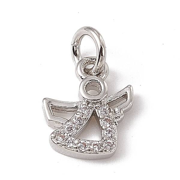 Brass Micro Pave Cubic Zirconia Charms