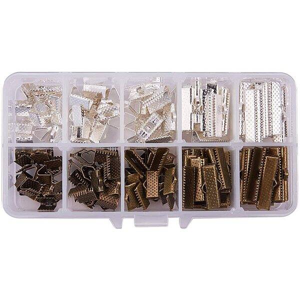 Iron Ribbon Crimp Ends Clamps