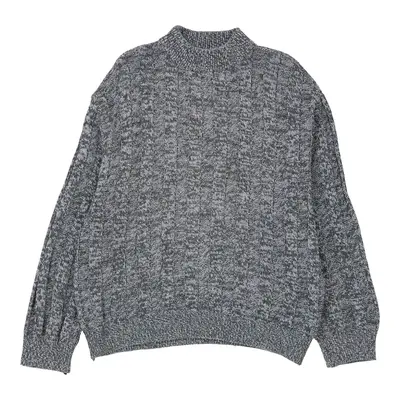 1980's Made in Italy Nicol'S Jumper - XL Grey Wool Blend