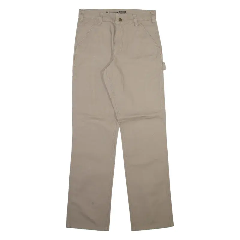 CARHARTT Carpenter Workwear Mens Trousers Grey Relaxed Straight W30 L34