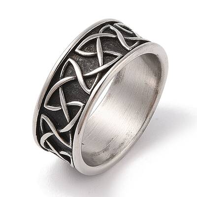 Vintage Viking 304 Stainless Steel Knot Finger Rings