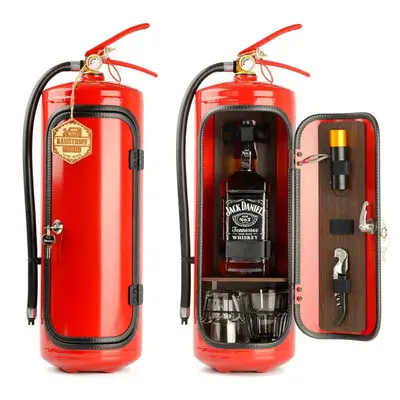 Fire Extinguisher Shape Wine Cabinet Decoration Mini Bar Wine Cabinet Crafts Ornaments Novelty Champagne Liquor Storage Box G...