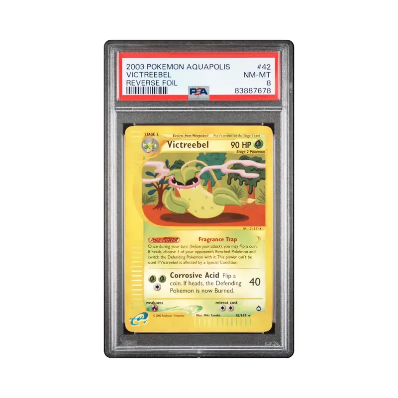PSA 8 Victreebel Reverse Holo 2003 Pokemon Aquapolis #42