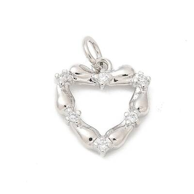 Brass Micro Pave Cubic Zirconia Pendants