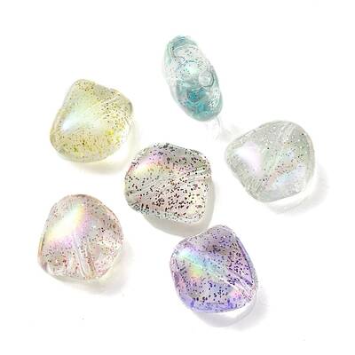 UV Plating Rainbow Iridescent Acrylic Beads
