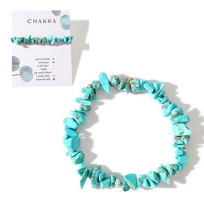Synthetic Turquoise Chips Stretch Bracelets for Women