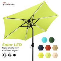 【Summer Seal】FRUITEAM 7.5ft Solar Patio Umbrella, Outdoor Table Market Umbrella with Shooting Star Lighting Effects, All-...