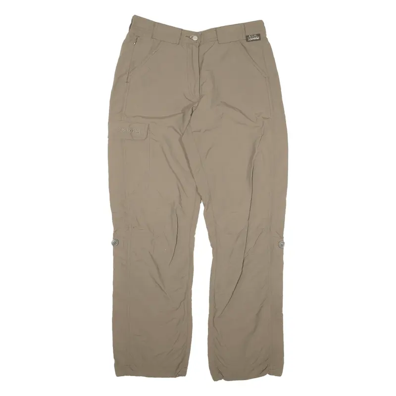 SCHOFFEL Cargo Trousers Brown Relaxed Straight Womens W29 L30