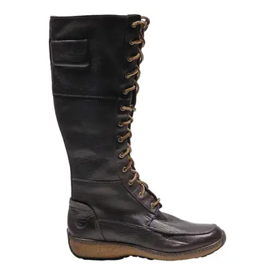 TIMBERLAND High Boots Brown Leather Womens UK 3.5