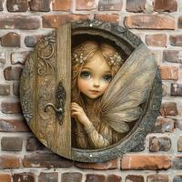 Fairy Door Wall Art, 2D Fairy Door Wall Decor, Wall Hanging Decor for Home, Garden, Party, Room Decoration, Ornaments, Garden...