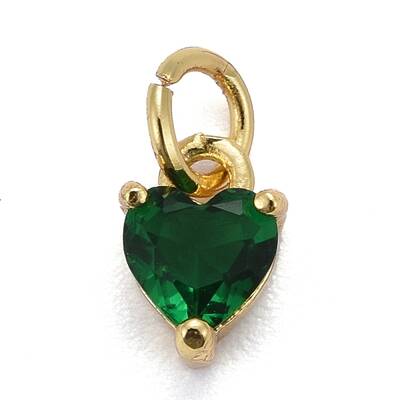 Brass Micro Pave Cubic Zirconia Charms