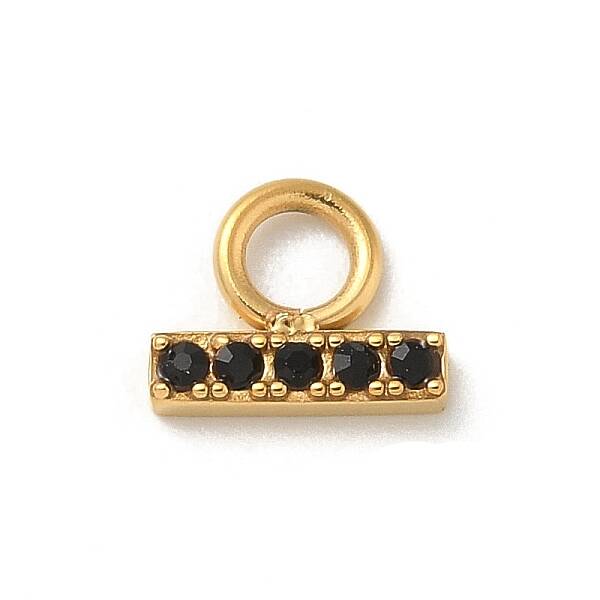 Ion Plating(IP) 304 Stainless Steel with Rhinestone Charms
