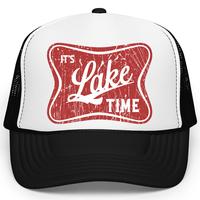 It’s Lake Time Trucker Hat for Men & Women - Foam Front Summer Hat - Lake Trip Snapback - Adjustable Distressed Vintage Boa...