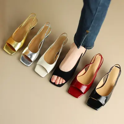 CHIKO Lorielle Open Toe Kitten Heels Slingback Shoes