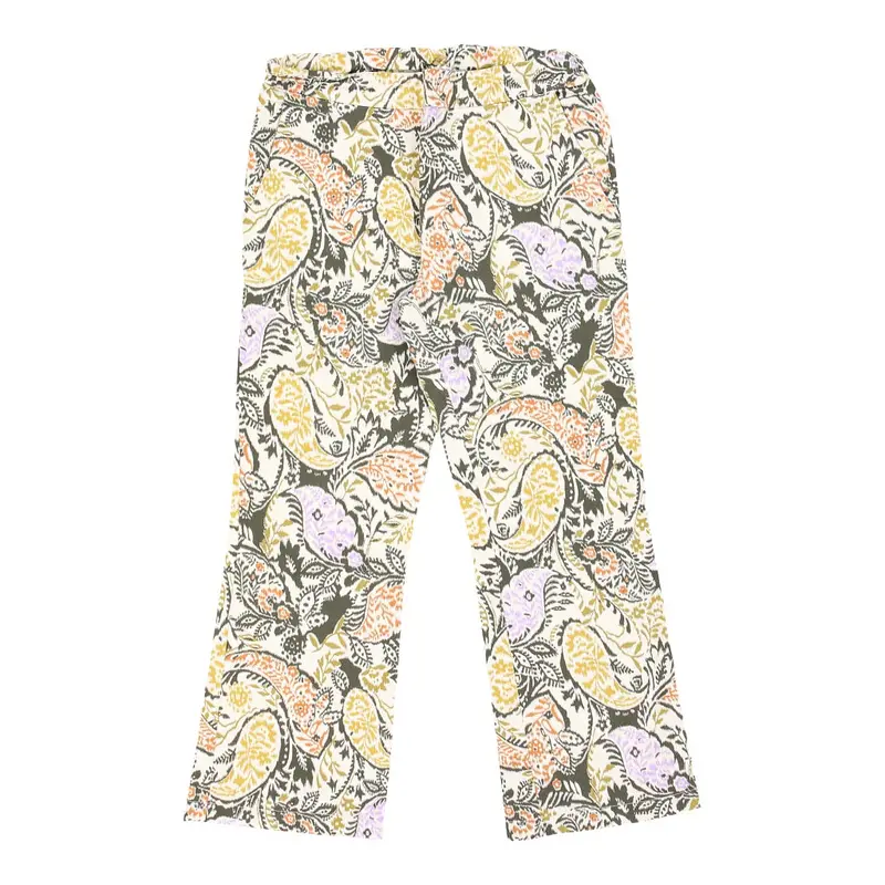 Bunf & Co. Flared Trousers - 30W UK 10 Multicoloured Cotton Blend