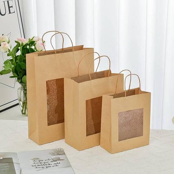 Folding Cardboard Paper Gift Tote Bags