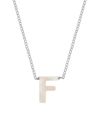 Dawn Initial Necklace | Metal Color: Silver | Style: F