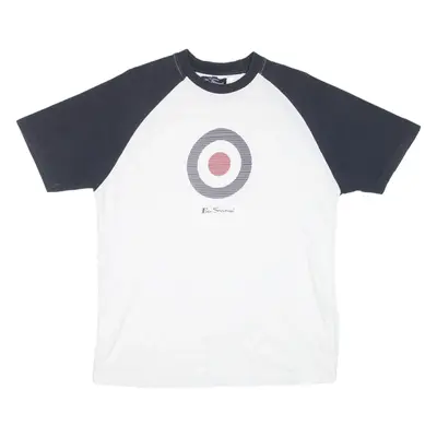 BEN SHERMAN Mens T-Shirt White Crew Neck XL