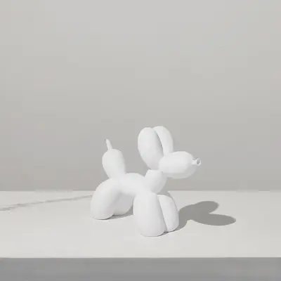 Creative Balloon Dog Shaped Decoration, 1 Count Cute Resin Animal Statue, Sweet Furniture Ornament, Baking Birthday Cake Doll...