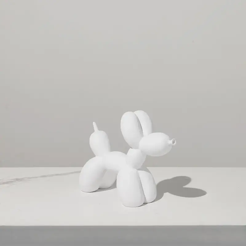 Creative Balloon Dog Shaped Decoration, 1 Count Cute Resin Animal Statue, Sweet Furniture Ornament, Baking Birthday Cake Doll...