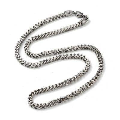Non-Tarnish 201 Stainless Steel Wheat Chains Necklace