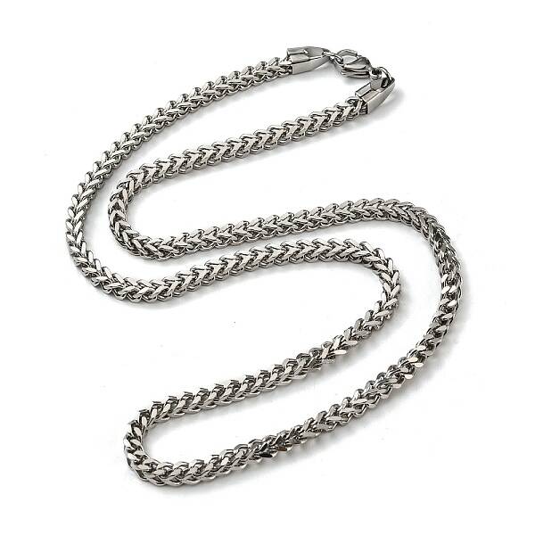 Non-Tarnish 201 Stainless Steel Wheat Chains Necklace