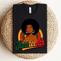 Juneteenth Short Sleeve Top Womenswear Unisex Tshirt Comfort Streetwear T-Shirt for Women - Blouses, Summer Graphic Print