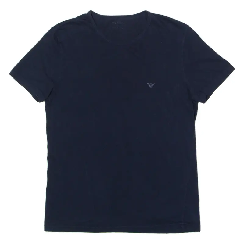 EMPORIO ARMANI Mens T-Shirt Blue Crew Neck M