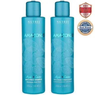 Amazonliss Anti Frizz Shampoo and Conditioner Set 8.45 fl.oz