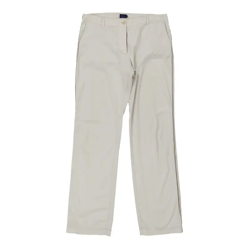 Moncler Trousers - 34W UK 14 White Cotton | Size: UK 14