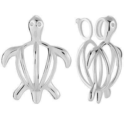 1Pc Rhodium Plated 925 Sterling Silver Cage Pendants